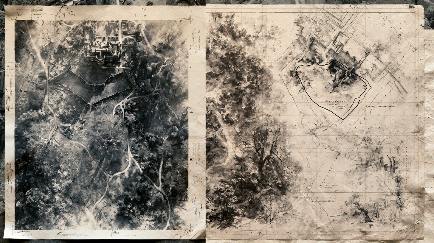 Twentieth-century maps of the Woodlands grounds