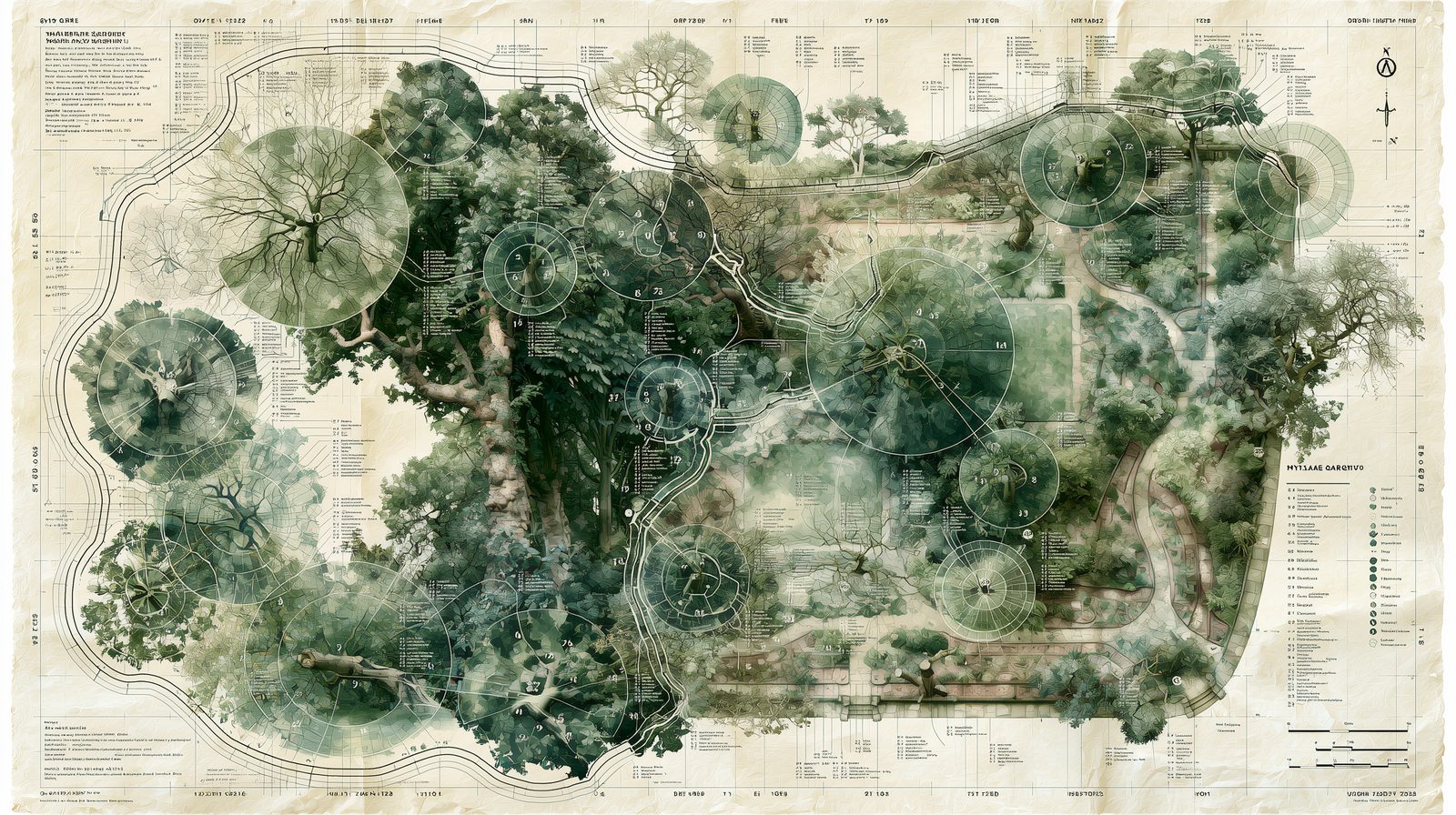 2007 tree and plant survey map by Myles Dove